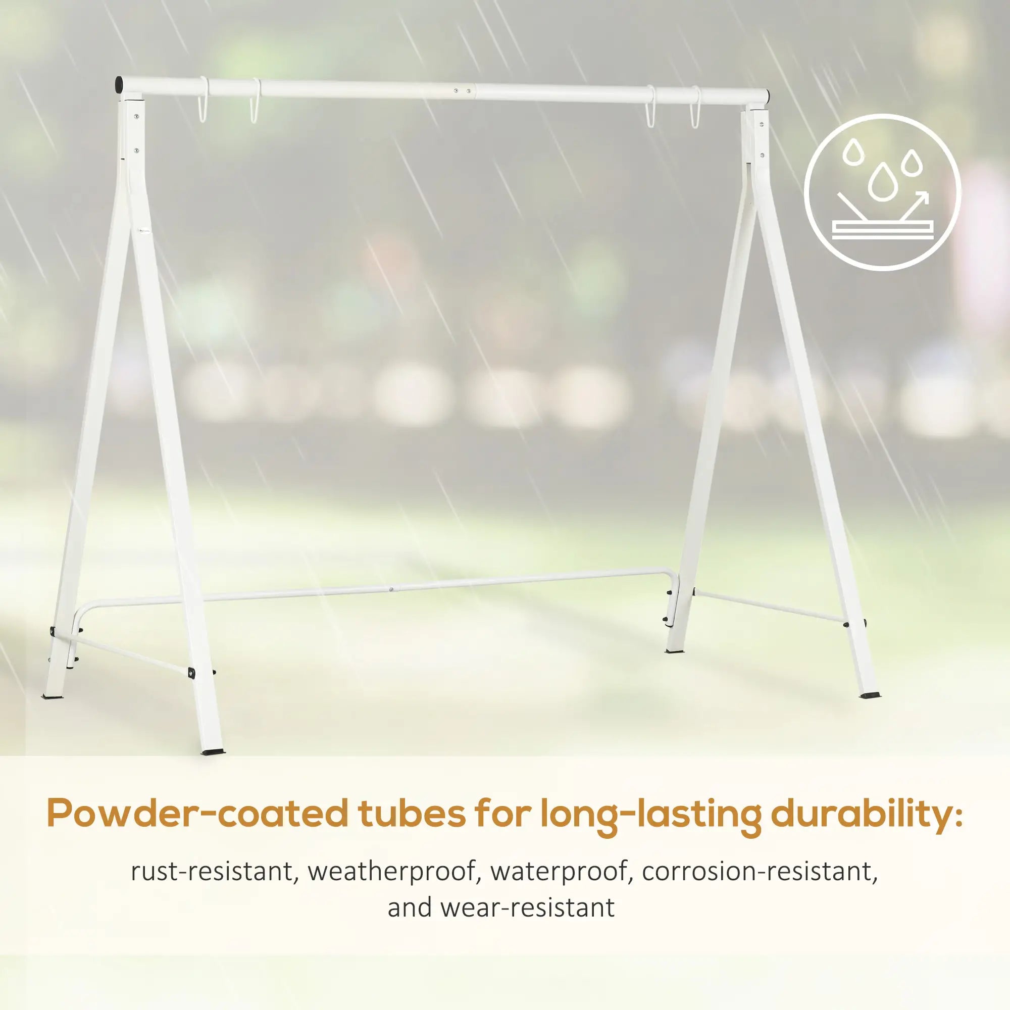 Metal Swing Stand, Hanging Chair Frame, 528 LBS, Backyard, Patio, Lawn, White Hammock Stands at Gallery Canada