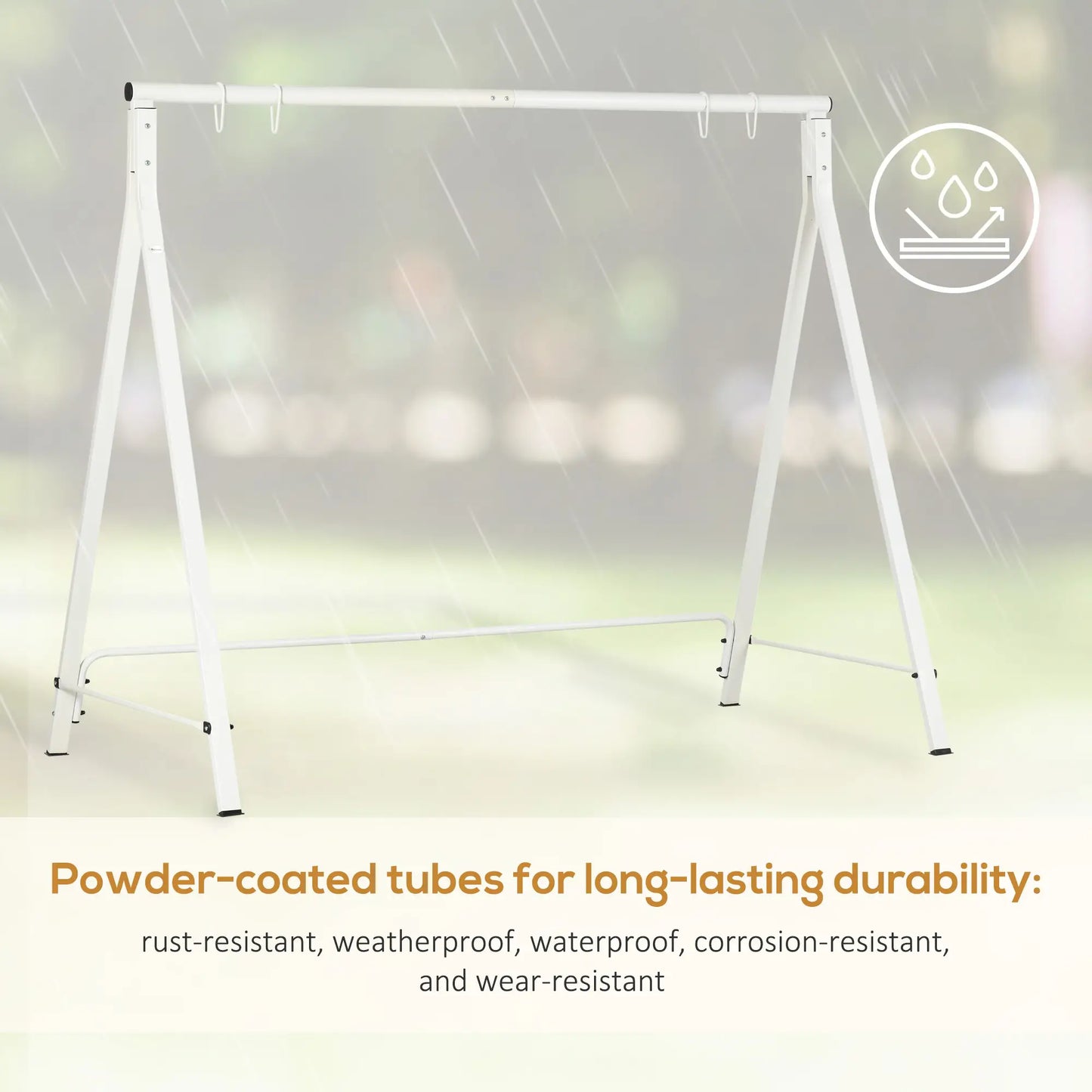 Metal Swing Stand, Hanging Chair Frame, 528 LBS, Backyard, Patio, Lawn, White Hammock Stands at Gallery Canada