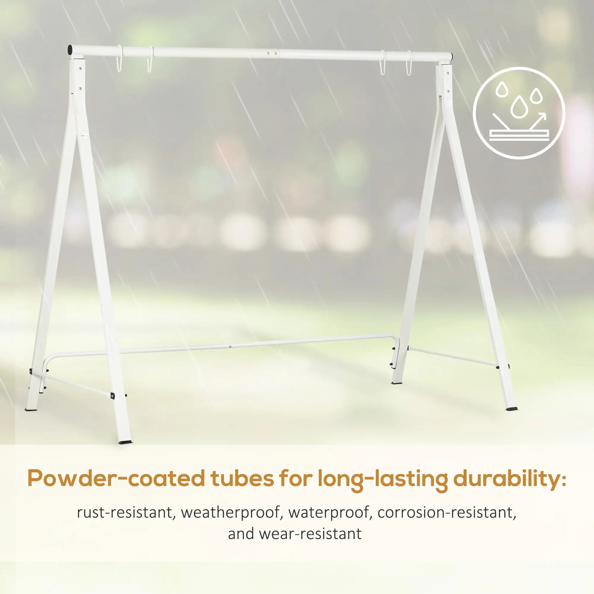 Metal Swing Stand, Hanging Chair Frame, 528 LBS, Backyard, Patio, Lawn, White Hammock Stands at Gallery Canada