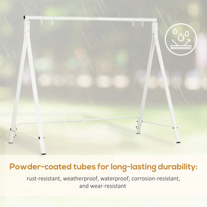 Metal Swing Stand, Hanging Chair Frame, 528 LBS, Backyard, Patio, Lawn, White Hammock Stands at Gallery Canada