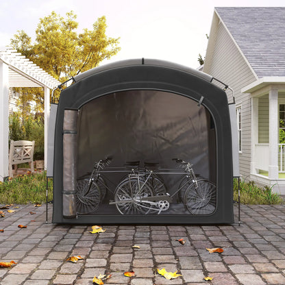 Bike Storage Shed Tent, Portable Waterproof, 210D Oxford Fabric, Black Car Shelters at Gallery Canada