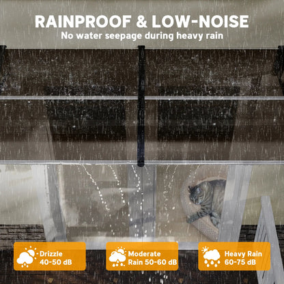 Polycarbonate Window Awning, 40" x 80", UV Rain Snow Protection, Brown Door Awnings at Gallery Canada