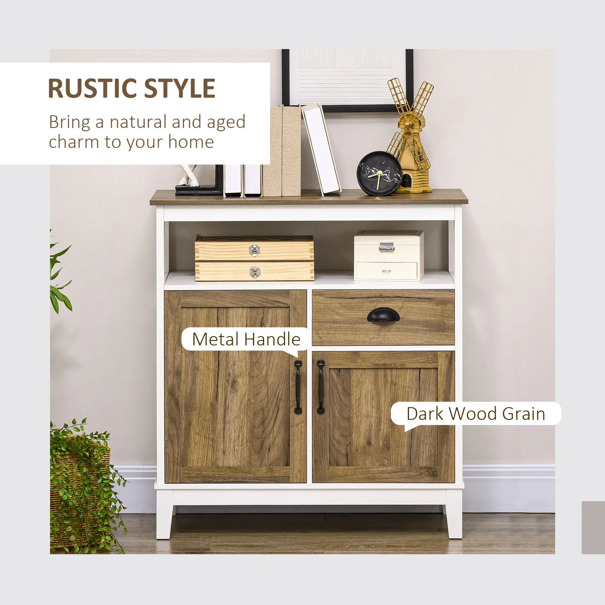 Storage Cabinet, Freestanding Sideboard with Doors, Drawer, for Dining, Living, Bedroom Storage Cabinets at Gallery Canada