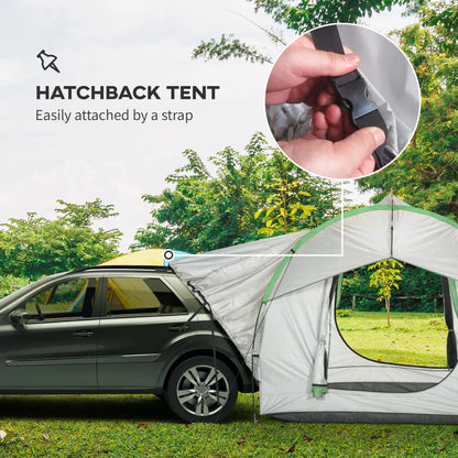 2000mm Waterproof SUV Tent, 3 Doors, Mesh Window, 5-6 Person, Grey Green Camping Tents at Gallery Canada
