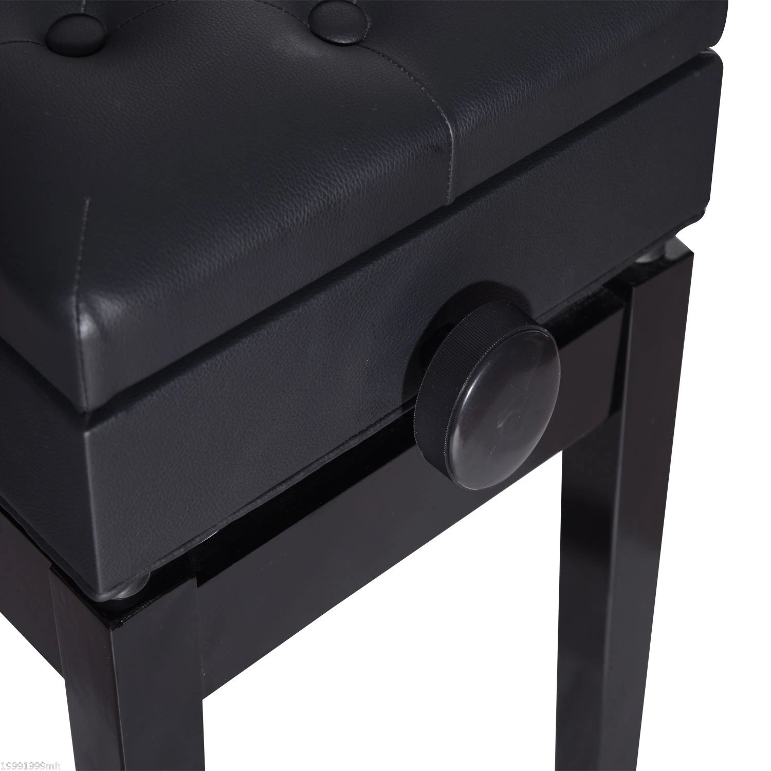 Adjustable Piano Bench, Storage, Soft PU Leather Padded, Black Piano Benches at Gallery Canada