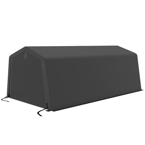11' x 20' Portable Garage, Heavy Duty Carport Canopy, Dark Grey