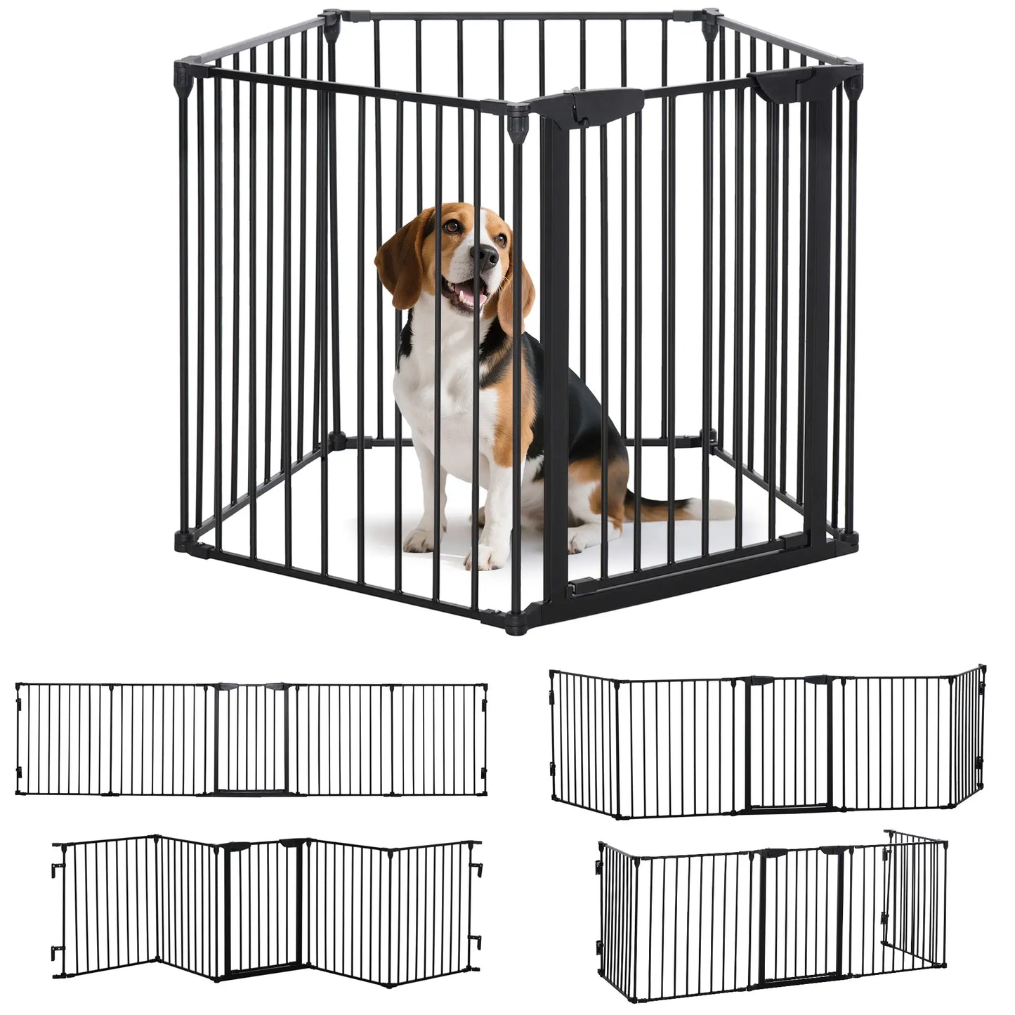 Foldable Dog Playpen, Indoor for Small Medium Dogs, Black Houses, Kennels & Pens at Gallery Canada