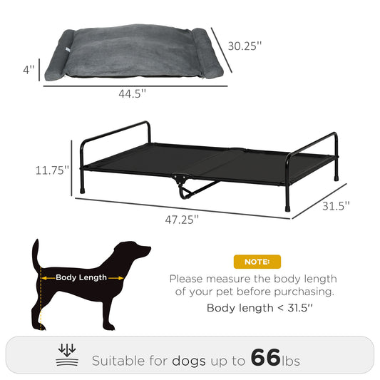 Elevated Dog Bed, Outdoor Dog Cot, Pet Mat, with Soft Cushion, Breathable Mesh, Washable Cover, for Extra Large-Sized Dog, Grey at Gallery Canada