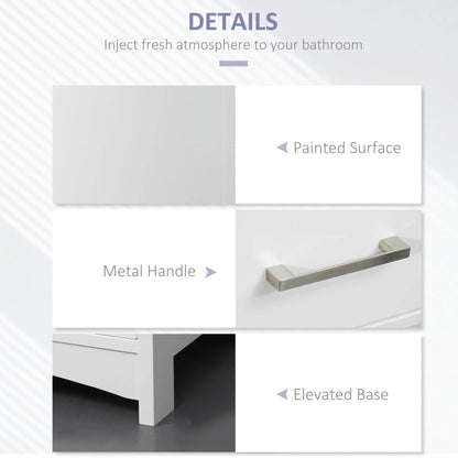 3-Piece Bathroom Set, Tall and Small Cabinets, Wall Mount Mirror, White Storage Cabinets at Gallery Canada