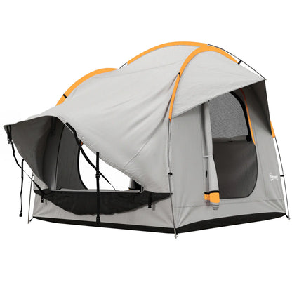 2000mm Waterproof SUV Tent, 3 Doors, Mesh Window, 5-6 Person, Grey, Orange Camping Tents Grey and Orange at Gallery Canada