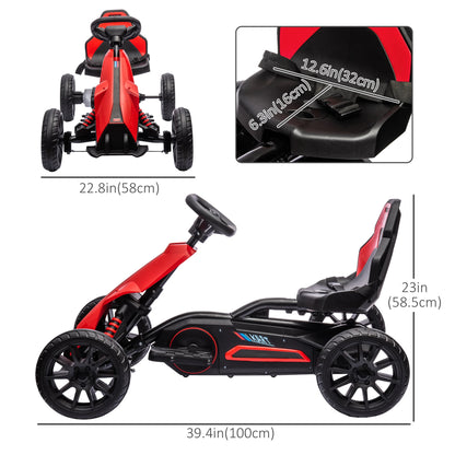 12V 7AH Electric Go Kart, Kids Outdoor Racer, Adjustable Speed, Red Electric Toy Cars at Gallery Canada