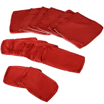 14pc Patio Rattan Sofa Set, Polyester Cover Replacement, Red Patio Chair Cushions at Gallery Canada