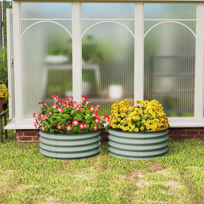Set of 2 Raised Garden Beds, Metal Planter Box, Easy Assembly, Green Raised Garden Beds at Gallery Canada