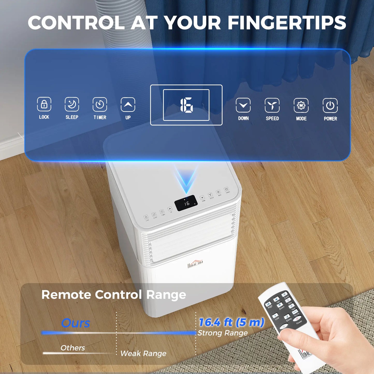 8000 BTU Portable Air Conditioner, Fan, Dehumidifier, Remote, 24H Timer, White Air Conditioner at Gallery Canada
