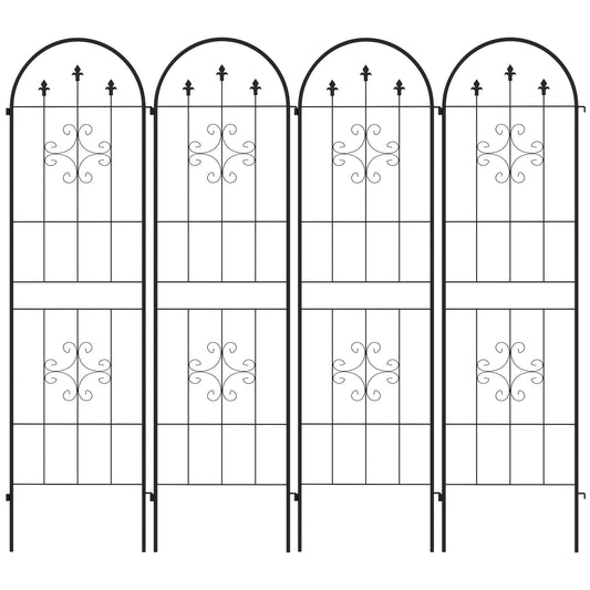Metal Trellis Set of 4, Garden Trellis for Climbing Plants Support Frames, Arrow Design at Gallery Canada