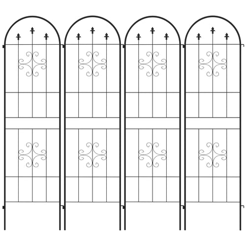 Metal Trellis Set of 4, Garden Support for Climbing Plants, Arrow Design