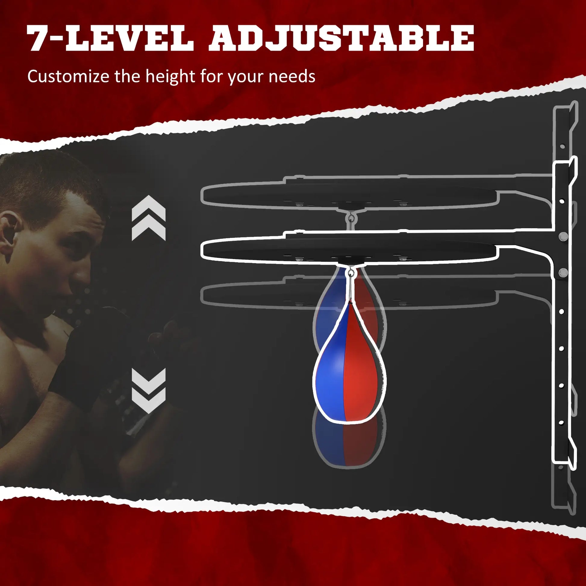 Wall Mounted Speed Bag Platform, Adjustable Punching Bag Kit More-Strength Training Equipment at Gallery Canada