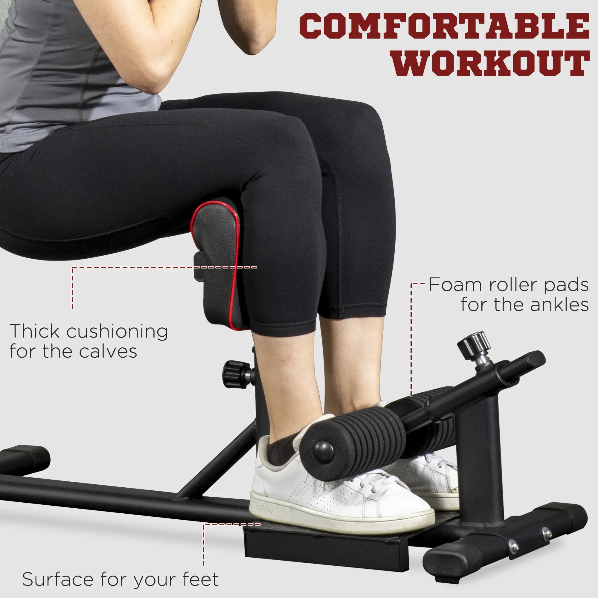 Sissy Squat Machine, Adjustable Leg Workout Equipment, Non-Slip Foot Plate Squat Machine at Gallery Canada