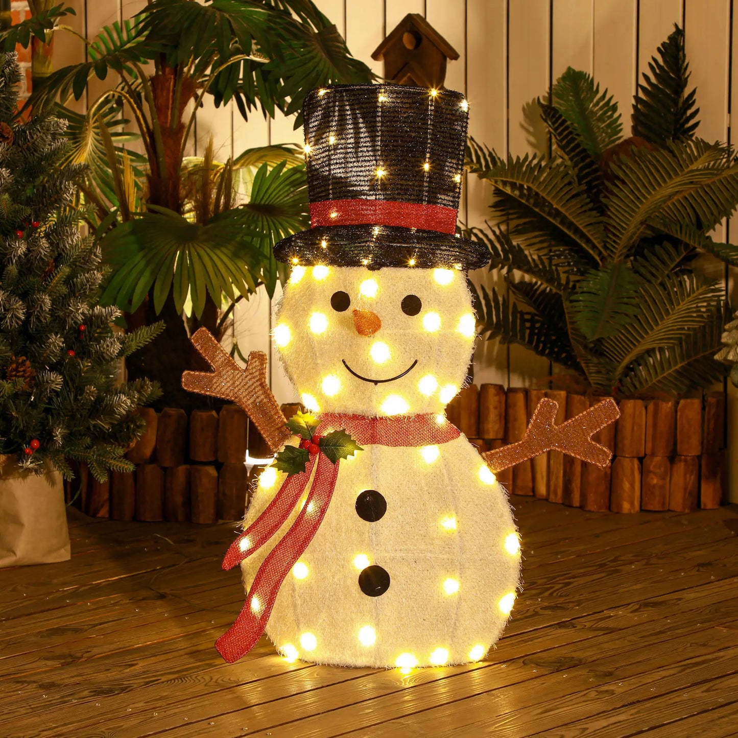 Lighted Snowman Yard Decoration, Indoor Outdoor, White Christmas Decorations at Gallery Canada