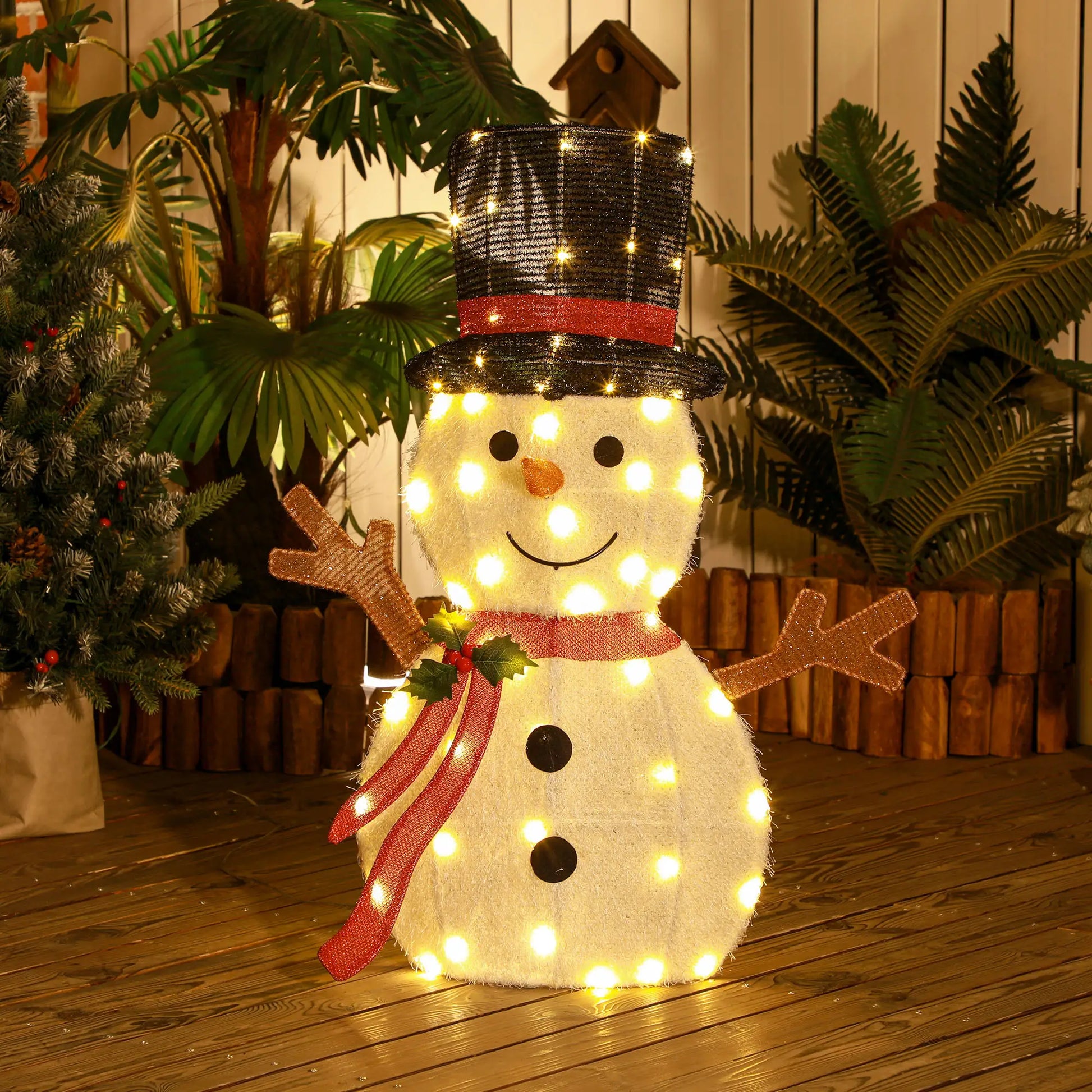 Lighted Snowman Yard Decoration, Indoor Outdoor, White Christmas Decorations at Gallery Canada