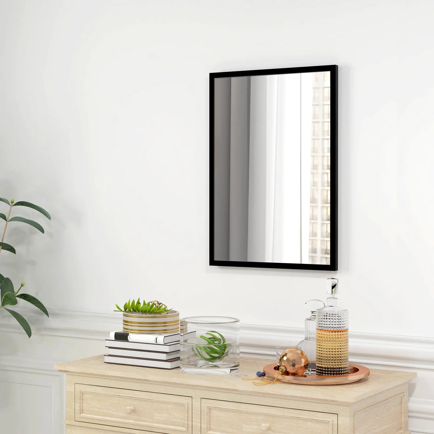 22" x 30" Bathroom Mirror, Rectangular Wall Mirror, Black Wall Mirrors at Gallery Canada