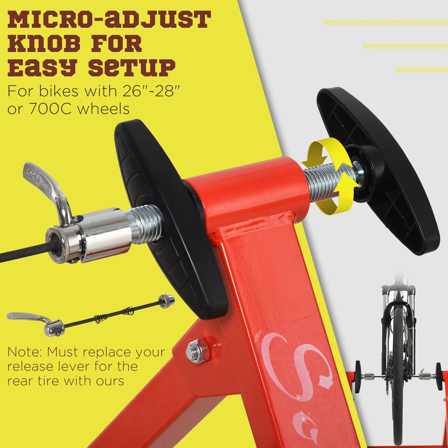Magnetic Bike Trainer Stand, Indoor Bicycle Exerciser, 5 Levels Resistance, Red Bike Trainer Stands at Gallery Canada