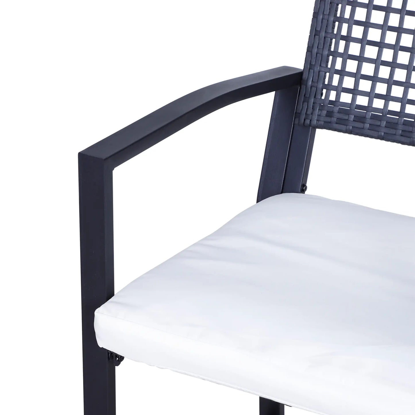 3-Piece Outdoor Wicker Bar Set, Rattan Patio Table & Chairs w/ Cushions, Cream White Bistro Sets at Gallery Canada