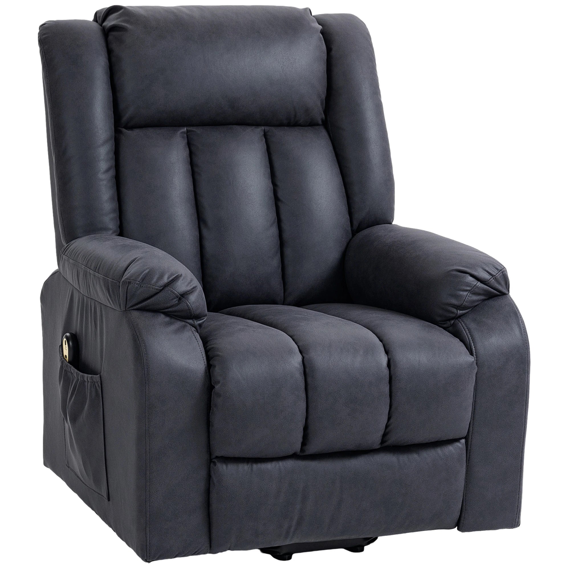 Electric Recliner Chair, Microfibre Upholstery, Remote, Charcoal Grey Electric Power Lift Chairs Charcaol Grey at Gallery Canada