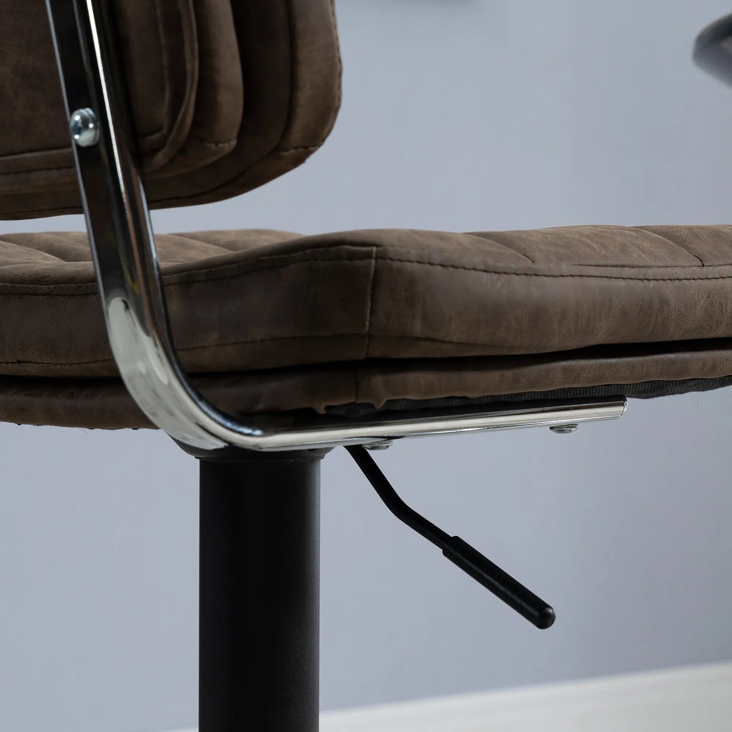 Swivel Counter Height Bar Stools Set of 2, Adjustable Height, PU Leather