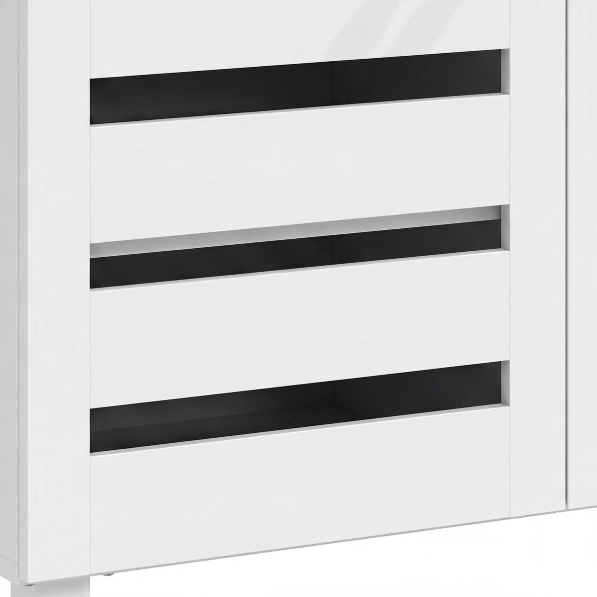 3-Door Shoe Cabinet, 3-Tier Adjustable Shelves For 15 Pairs, White Shoe Storage Cabinets & Racks at Gallery Canada