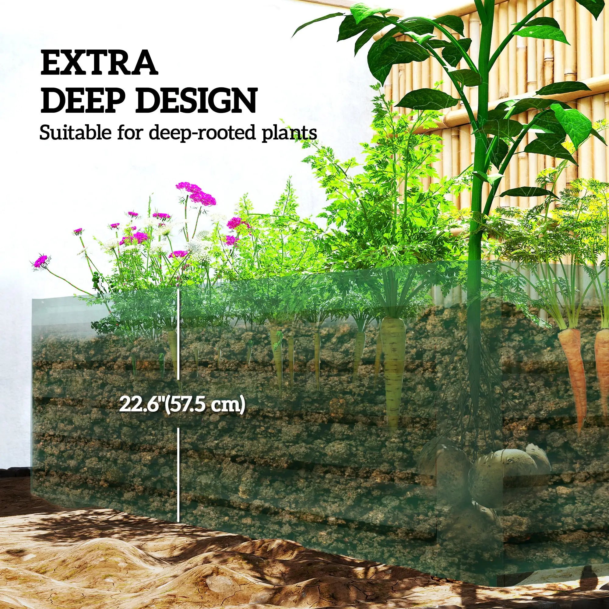 6' x 3' x 2' Raised Garden Bed, Galvanized Planter Box, Dark Green Galvanized Planter Boxes at Gallery Canada