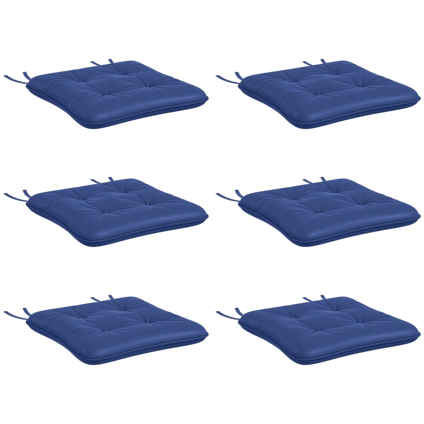 6-Piece Outdoor Patio Chair Cushions, Button Tufted, Dark Blue Patio Chair Cushions Dark Blue at Gallery Canada