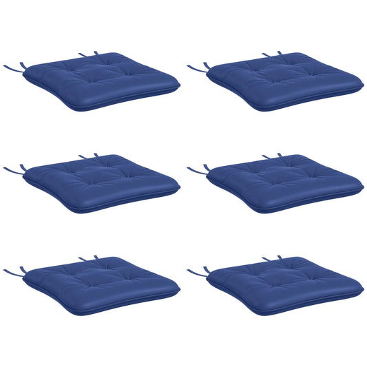 6-Piece Outdoor Patio Chair Cushions, Button Tufted, Dark Blue Patio Chair Cushions Dark Blue at Gallery Canada