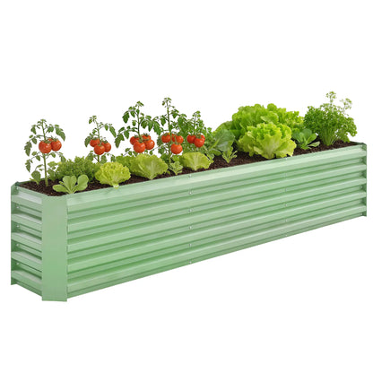 8 x 1.3 x 1.5ft Galvanized Raised Garden Bed, Light Green Planter Box, Light Green Galvanized Planter Boxes at Gallery Canada