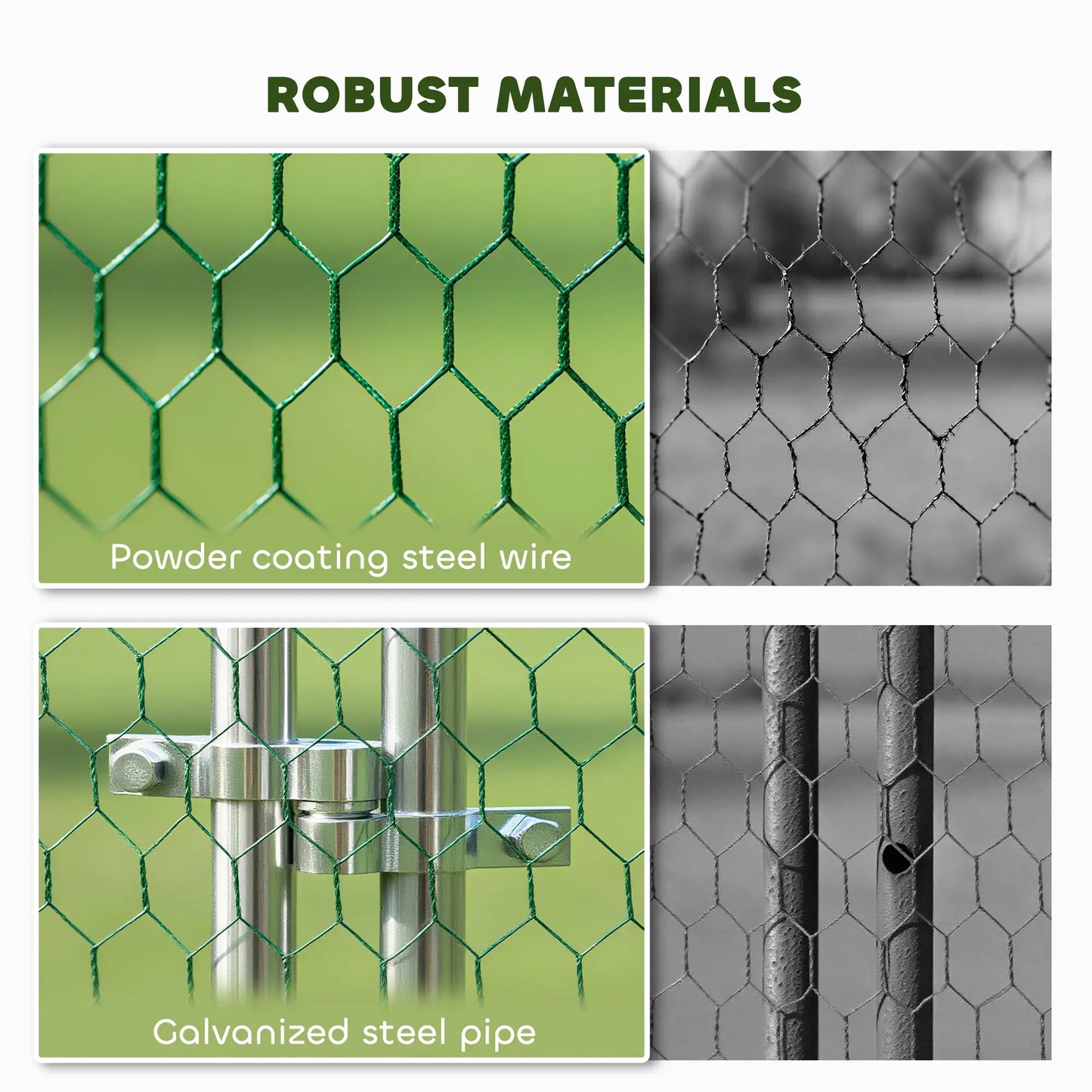Large Metal Chicken Run With Waterproof Cover, Feeding Door, Perch Chicken Coops at Gallery Canada