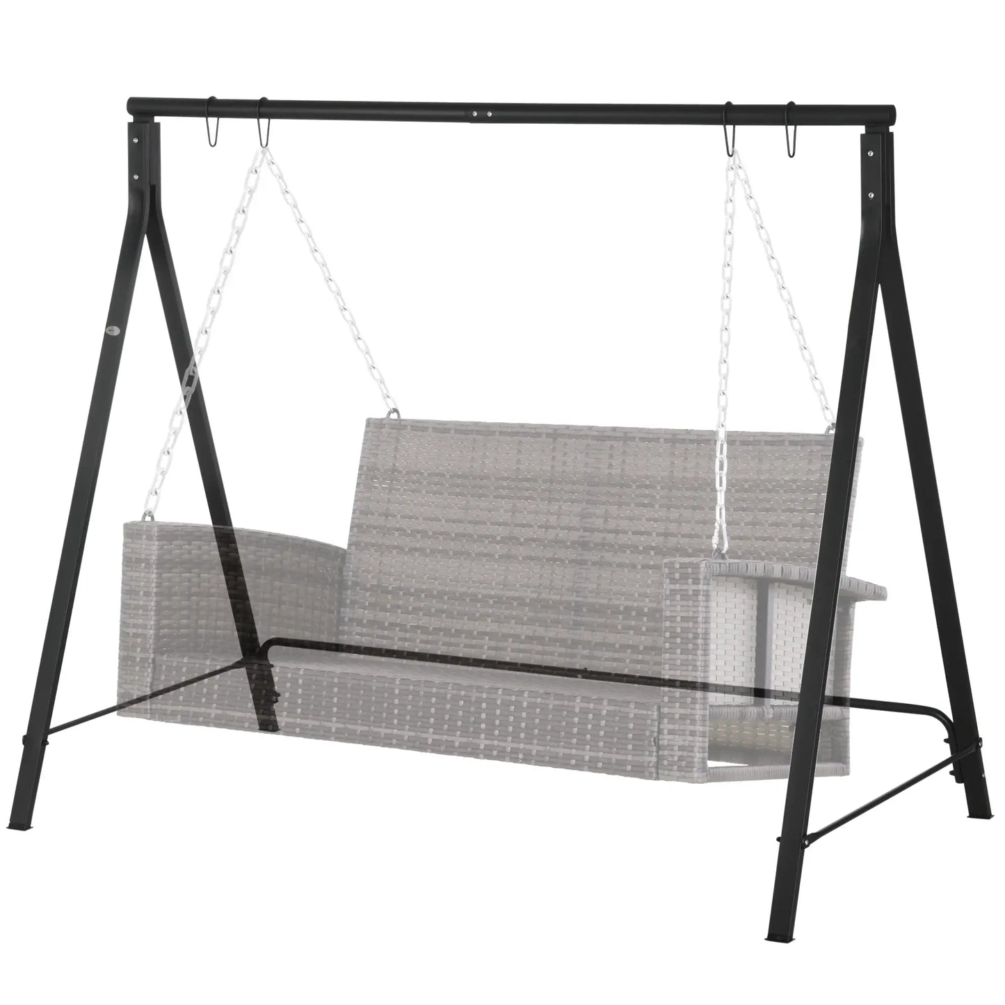 Metal Swing Stand, Hanging Chair Frame, 528 LBS, Black Hammock Stands Black at Gallery Canada