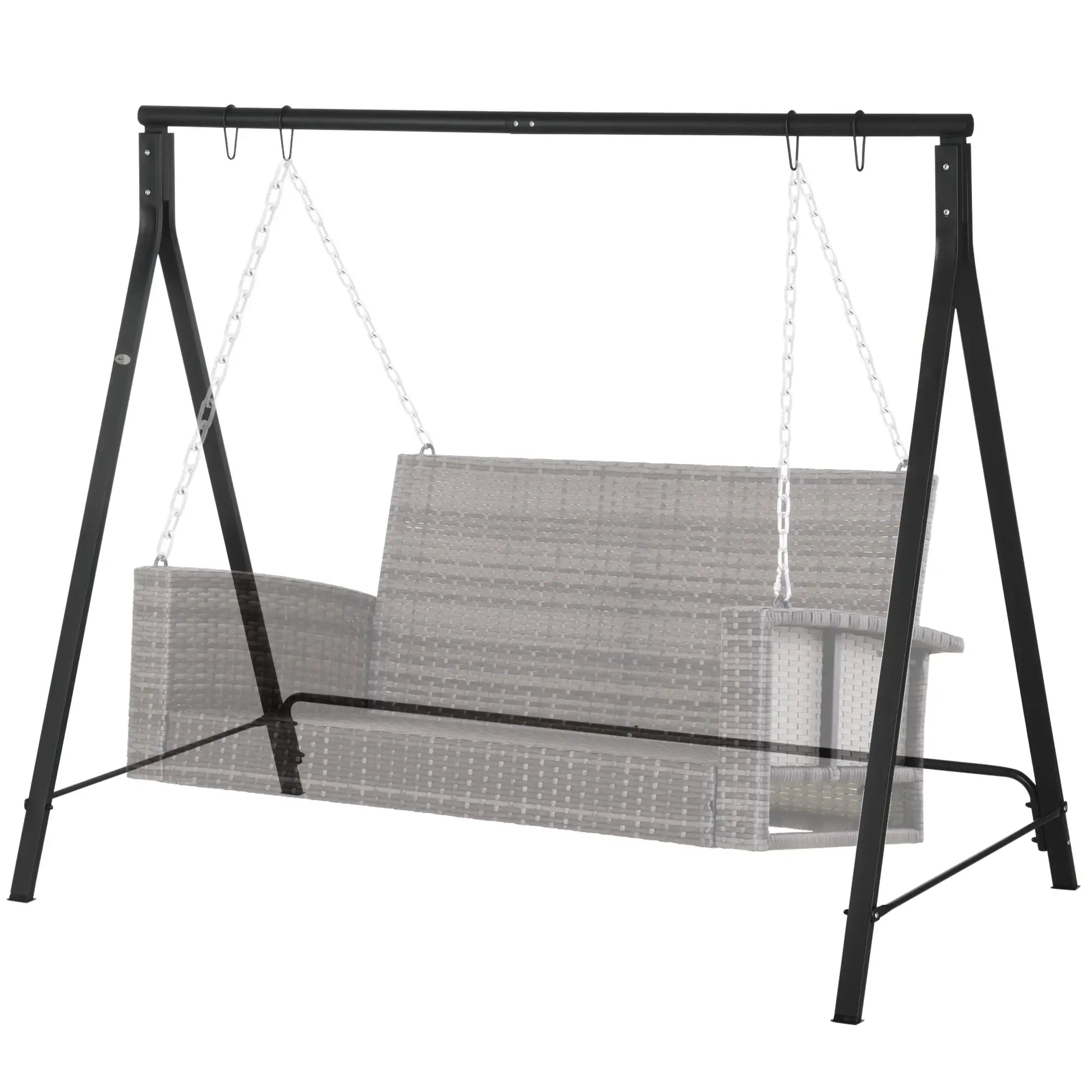 Metal Swing Stand, Hanging Chair Frame, 528 LBS, Black Hammock Stands Black at Gallery Canada
