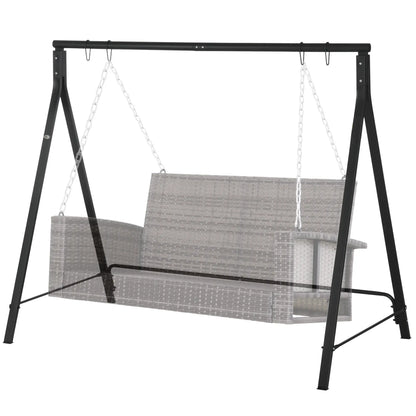 Metal Swing Stand, Hanging Chair Frame, 528 LBS, Black Hammock Stands Black at Gallery Canada