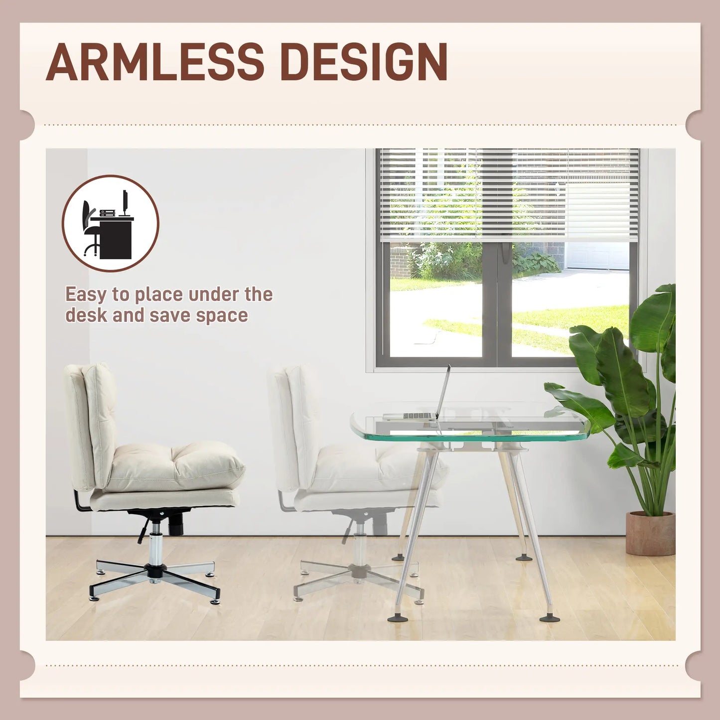 Adjustable Height, Tilt Armless Office Chair, Light Grey Task Chairs at Gallery Canada