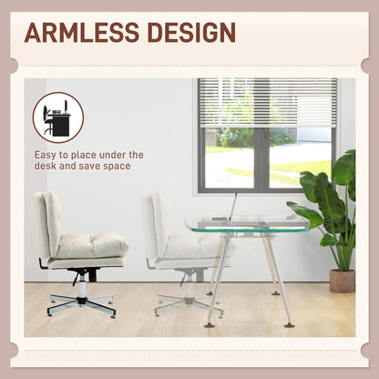 Adjustable Height, Tilt Armless Office Chair, Light Grey Task Chairs at Gallery Canada