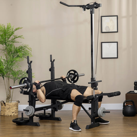 Adjustable Weight Bench with Pulley System for Home Gym Full Body Workout - Gallery Canada