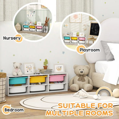Kids Toy Storage Organizer with 6 Removable Plastic Bins Bookshelves & Bookcases at Gallery Canada
