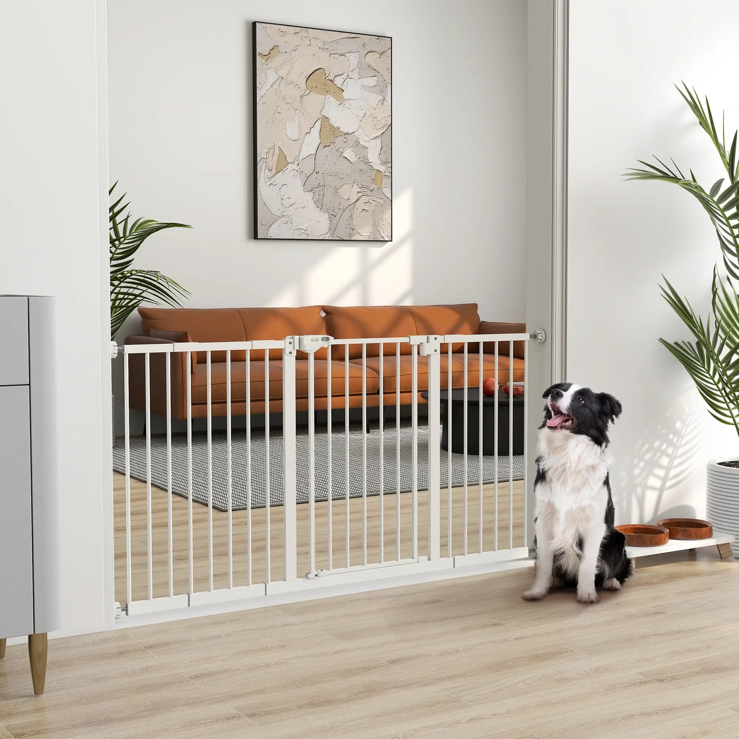 30 Inch Pet Gate with Door, 7", 8", 12" Extensions Kit Houses, Kennels & Pens at Gallery Canada