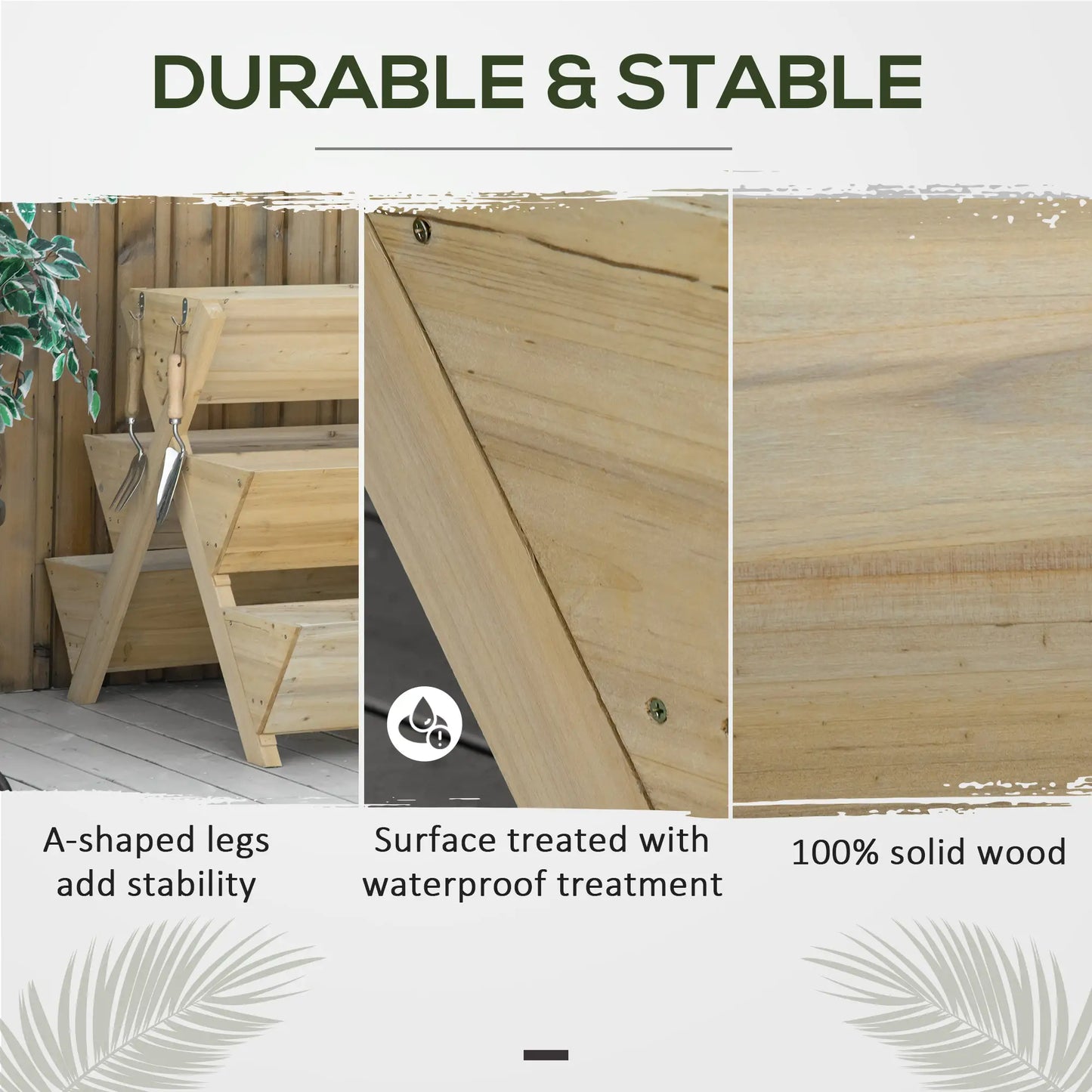 Raised Garden Bed, Freestanding Planter Stand, 5 Boxes, 4 Hooks, Herbs Flowers Vegetables, Indoor Outdoor Elevated Garden Beds at Gallery Canada