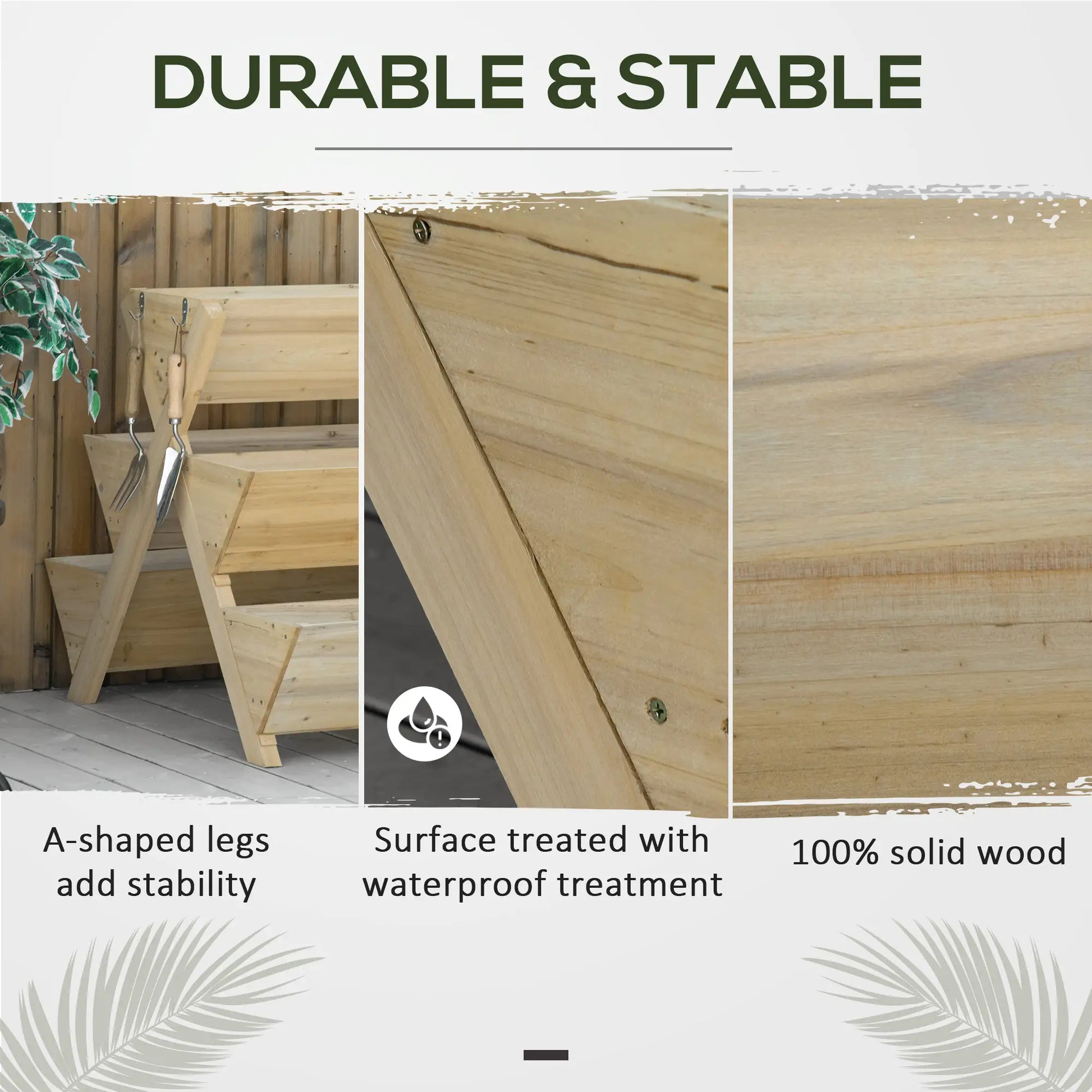 Raised Garden Bed, Freestanding Planter Stand, 5 Boxes, 4 Hooks, Herbs Flowers Vegetables, Indoor Outdoor Elevated Garden Beds at Gallery Canada