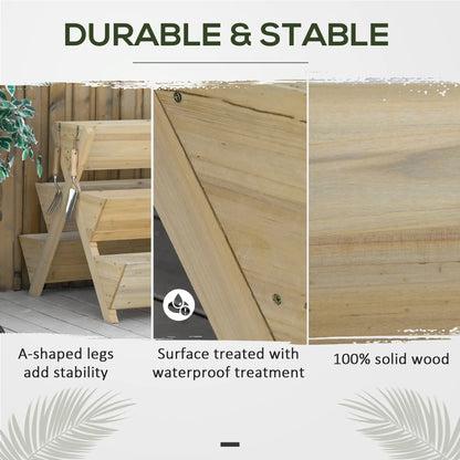 Raised Garden Bed, Freestanding Planter Stand, 5 Boxes, 4 Hooks, Herbs Flowers Vegetables, Indoor Outdoor Elevated Garden Beds at Gallery Canada