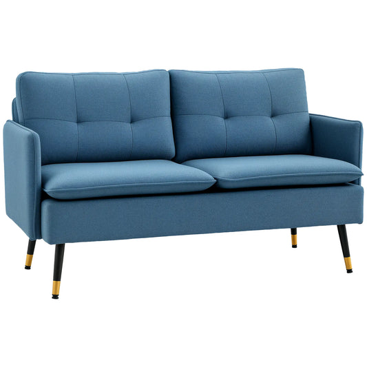 55" Loveseat Sofa, Modern Upholstered Small Couch, Dark Blue 2-Seater Sofas Dark Blue at Gallery Canada