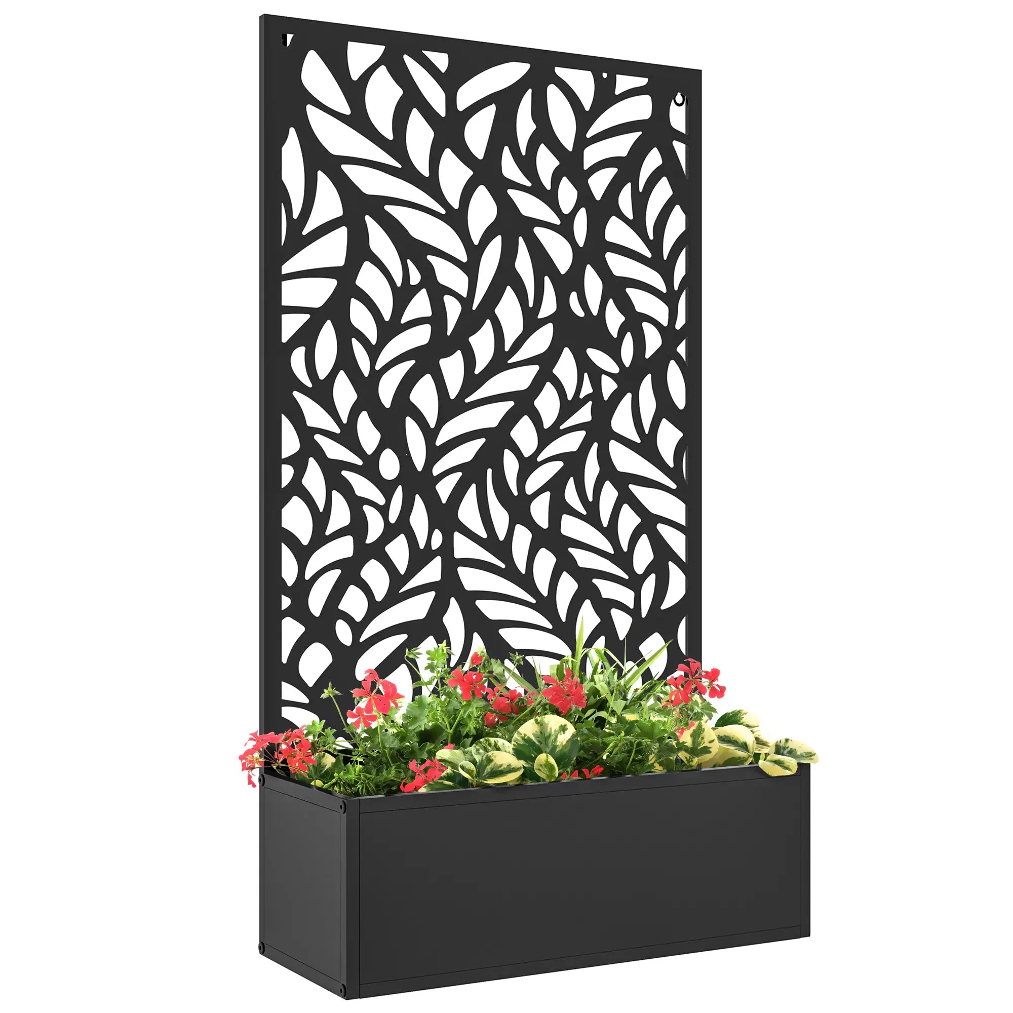 Metal Outdoor Privacy Screen, Raised Garden Bed, Wall Mount or Freestanding Galvanized Planter Boxes at Gallery Canada