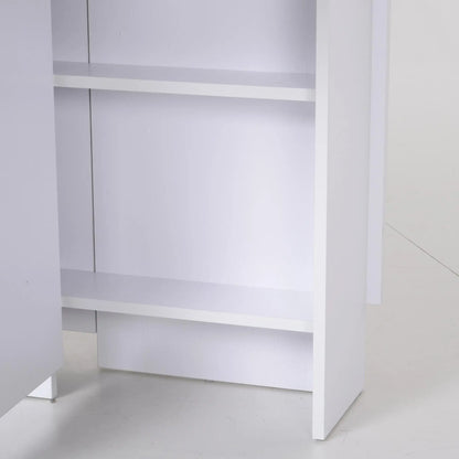 Extendable Dining Table, Collapsible w/ 2-Tier Shelves, Rolling Casters, White Bar Tables & Dining Tables at Gallery Canada