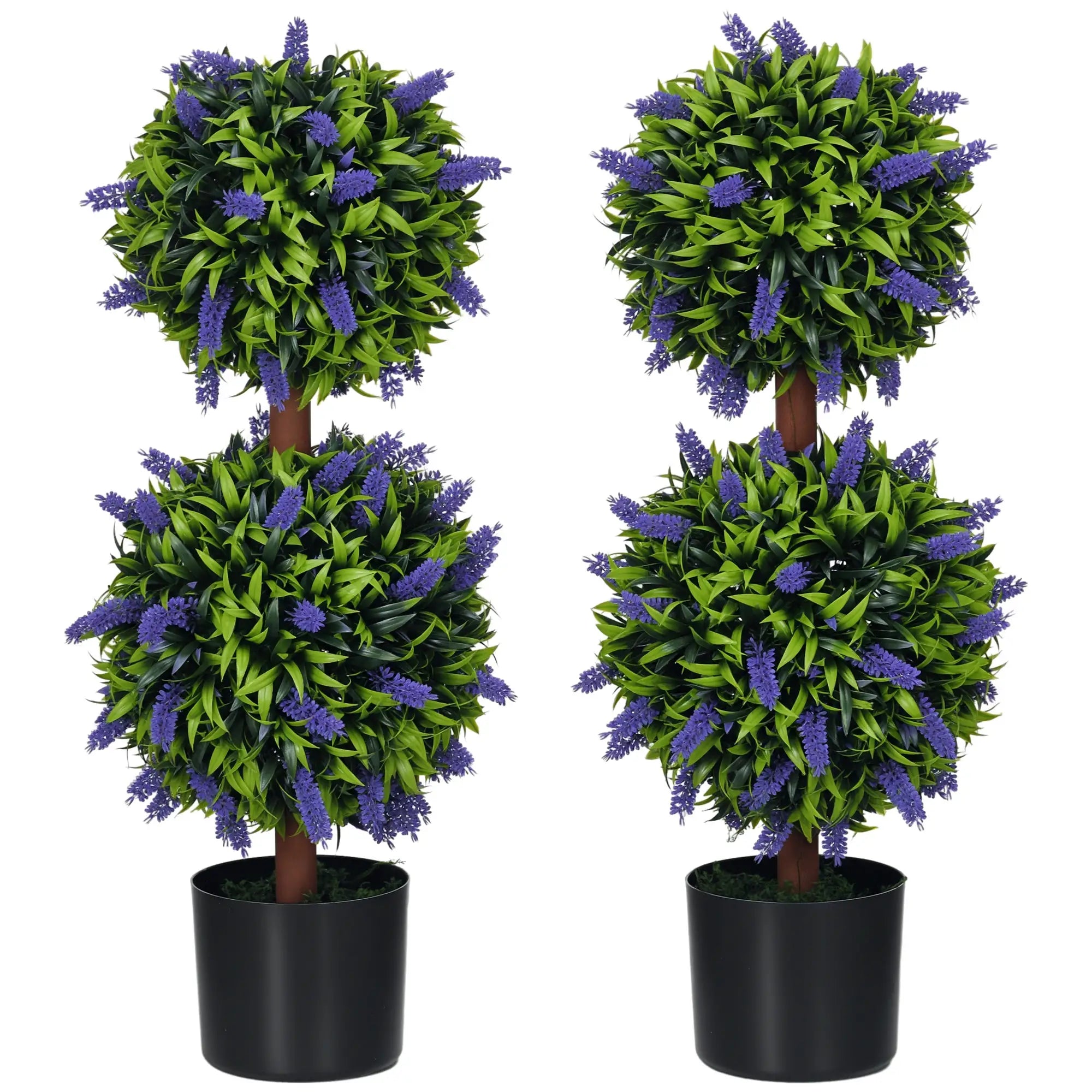 2.3ft Artificial Lavender Plants, Set of 2 with Pot, Indoor Outdoor Decor Artificial Trees at Gallery Canada